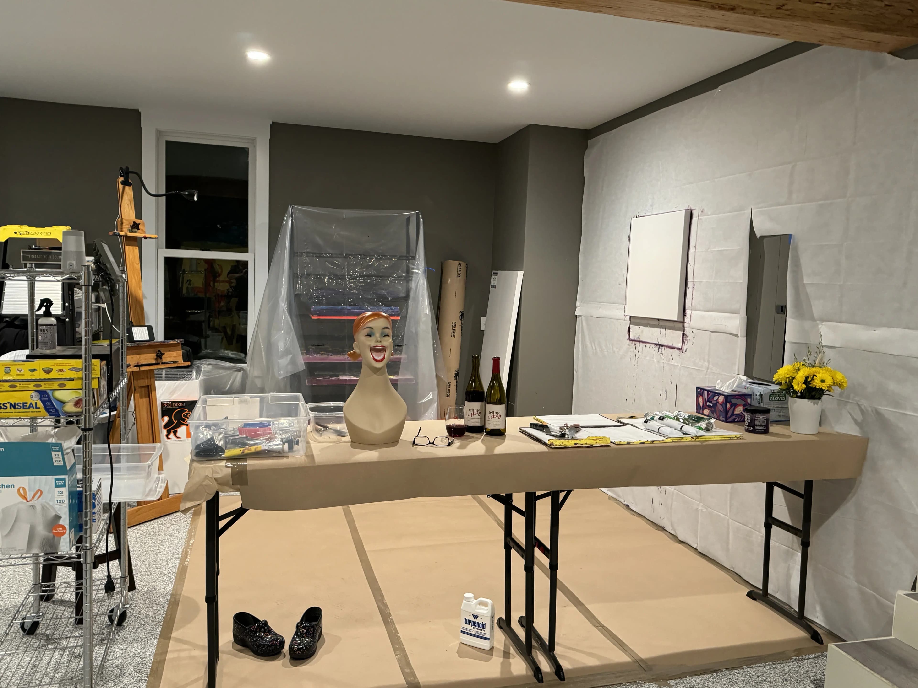 Traci Sanderson Art Studio View